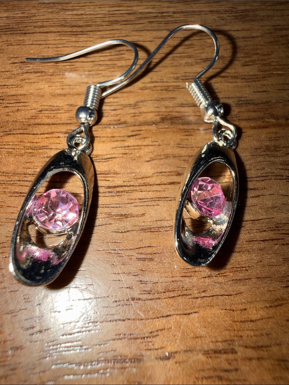 Pink Crystal Drop Earrings - Women Jewelry